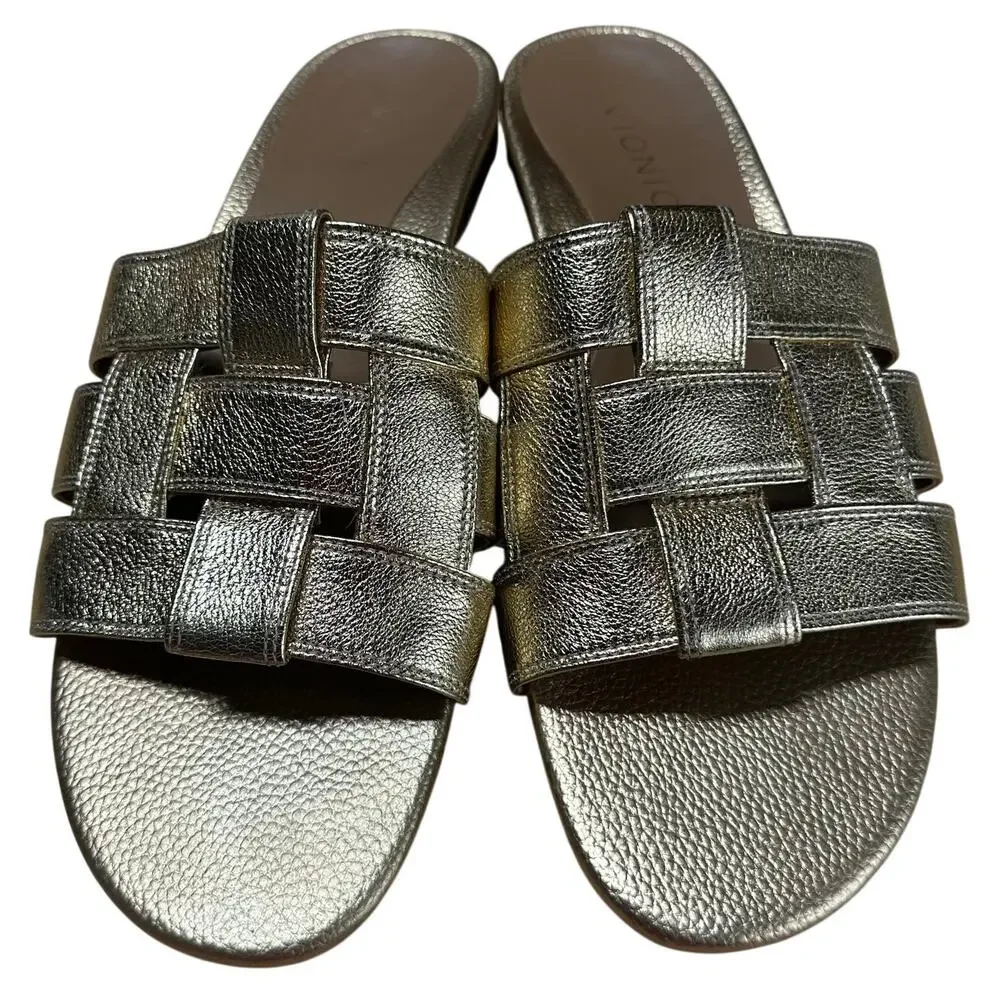 Vionic Glendora Gold Leather Sandal Women's Size 8.5 Excellent Used Condition